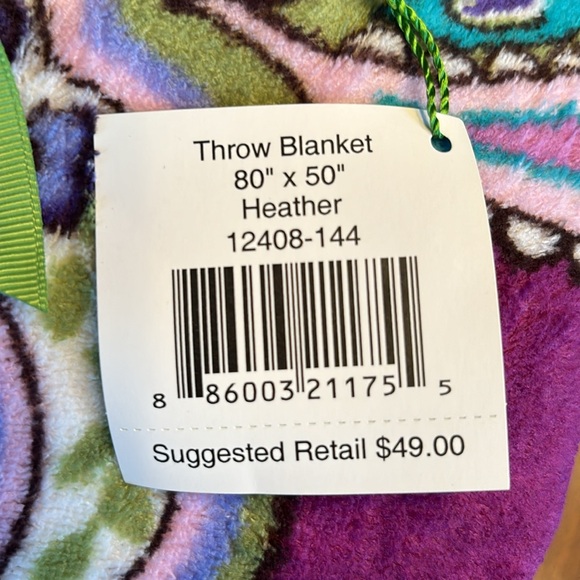 Vera Bradley Throw in rare Heather NWT - Picture 2 of 4